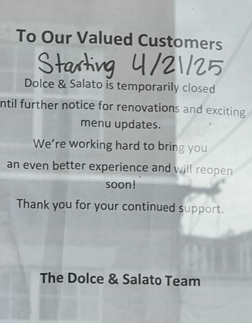 dolce and salato closure hoboken nj